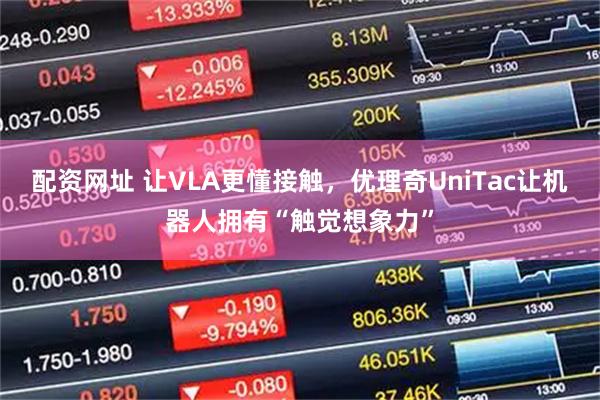 配资网址 让VLA更懂接触，优理奇UniTac让机器人拥有“触觉想象力”