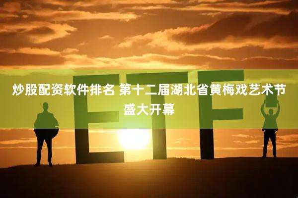 炒股配资软件排名 第十二届湖北省黄梅戏艺术节盛大开幕